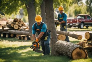 boise idaho tree cutting in action